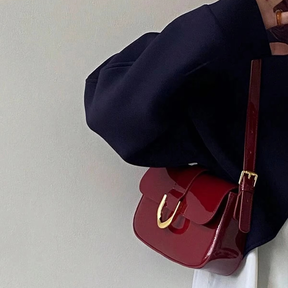 Burgundy Manufacturer Customize High Quality PU Leather Luxury Design Women's Bag Famous Brand Handbags for Women Shoulder Bags