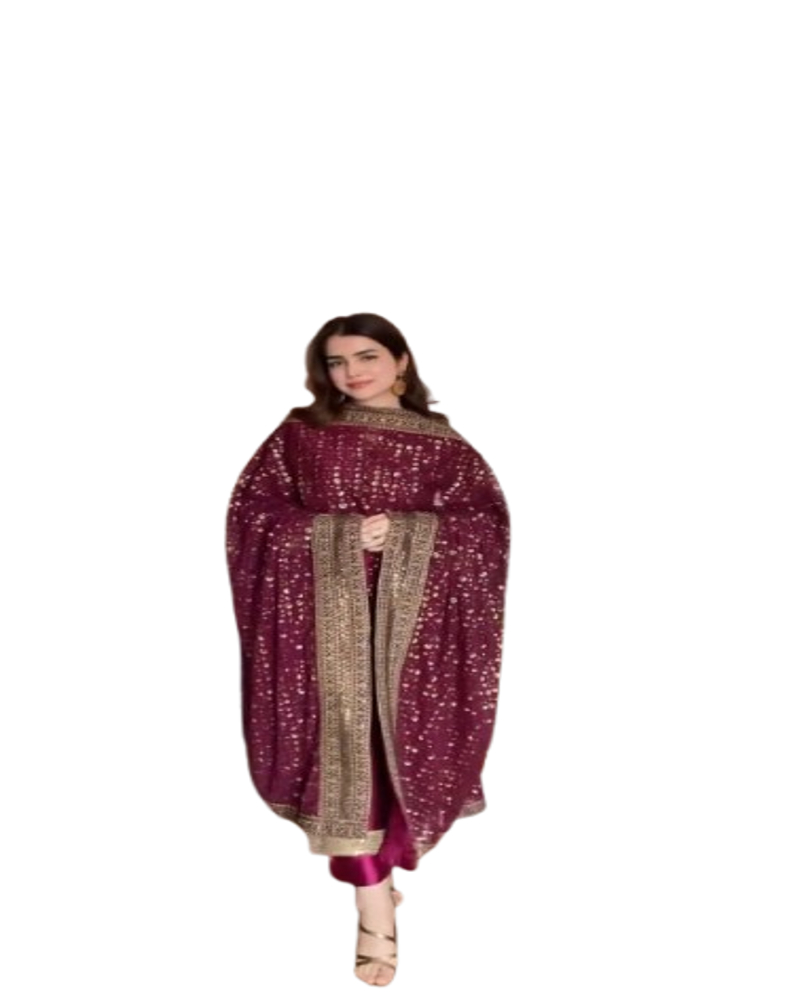 Rayon Printed Kurta Pajama With Dupatta Set for Women and Girls.