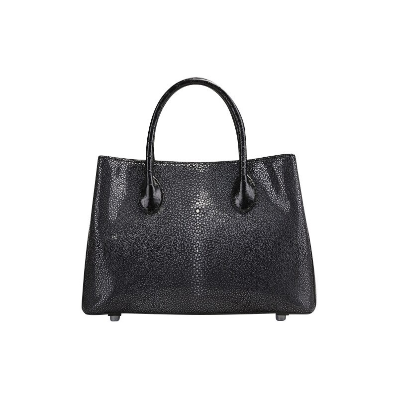 Luxury Pearl Fish Skin Women Bag Real Leather Large Capacity Bucket Bag High Grade Fashion Shoulder Messenger Bag