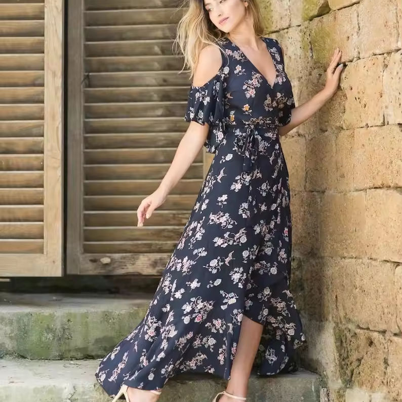 Excellent Quality in Latest Design Women Cotton Ruffled Dress High Quality New Women's Fashion Clothing Dresses in Western Wears