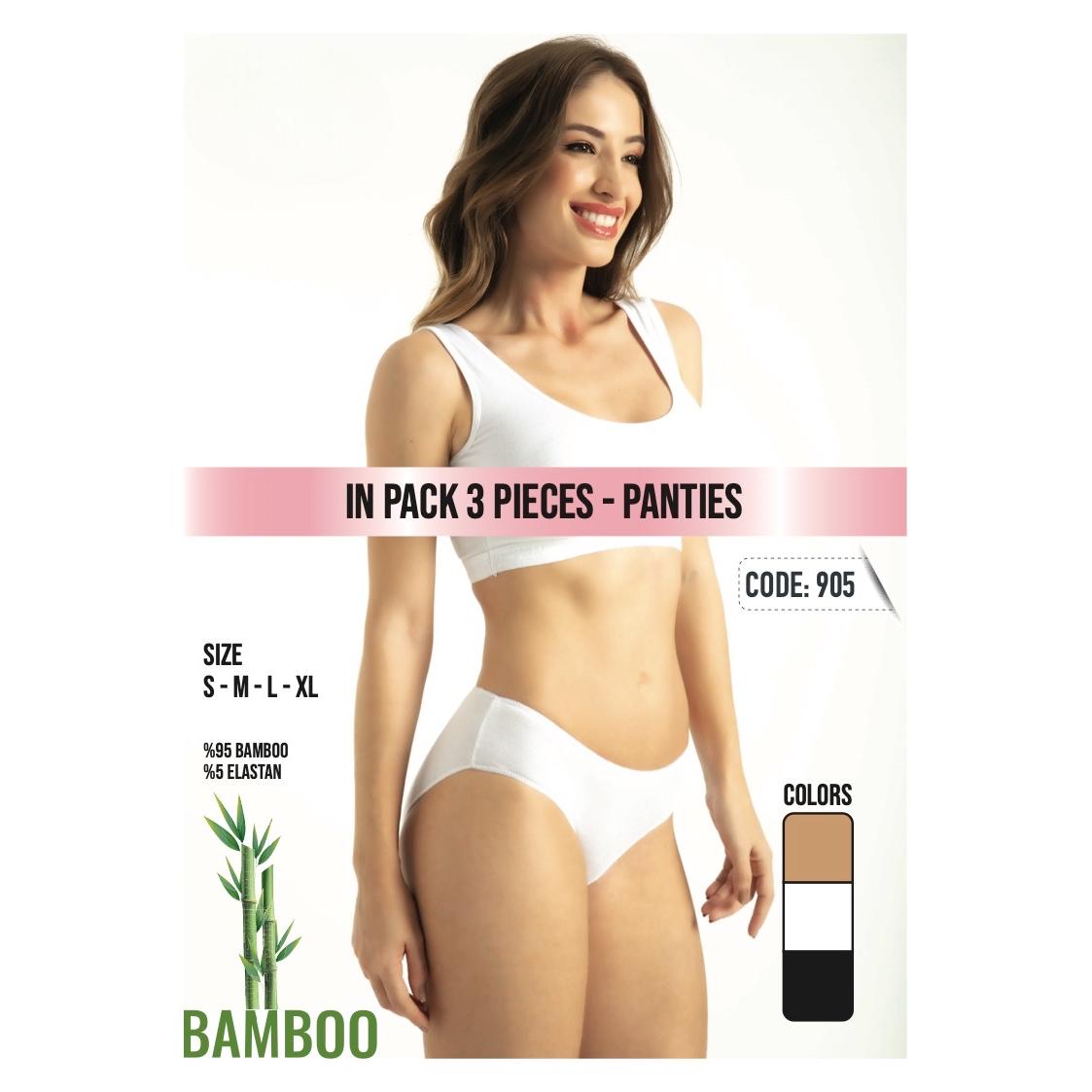 Best Quality Bamboo 3 Pieces Women Panties Sizes Lady Underwear