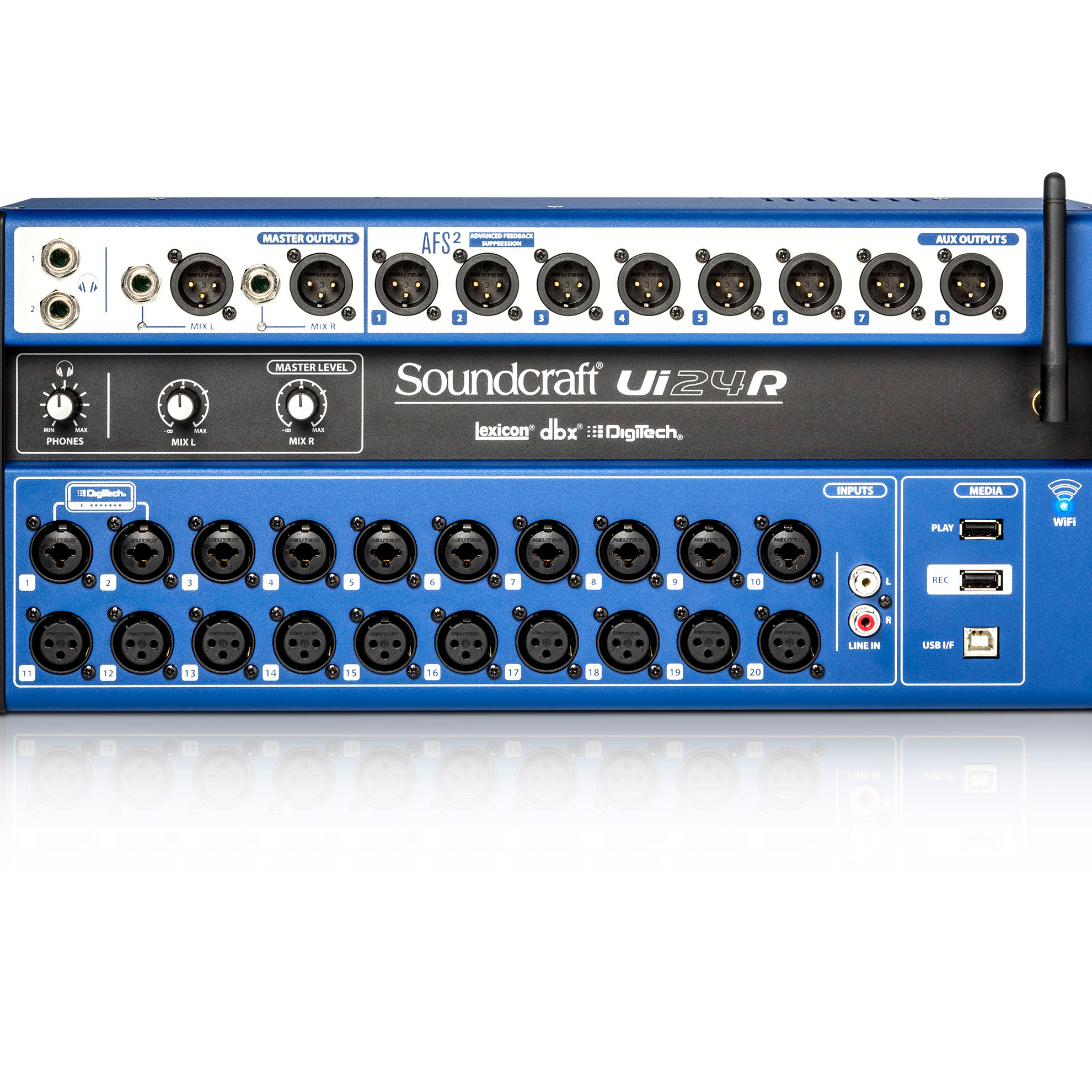 Soundcraft Ui24r 24-channel Digital Mixer Multi-track Usb Recorder Carton Box Dj Controller Quality Material Electricity 120v Ac 
