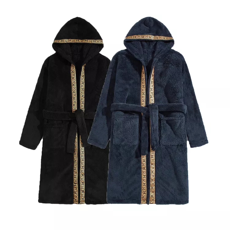 Custom 100% Cotton Toweling Terry Robe Unisex Bath Robe Men Night Robe Sleepwear Casual White Home Luxury Plush Bathrobes Women 