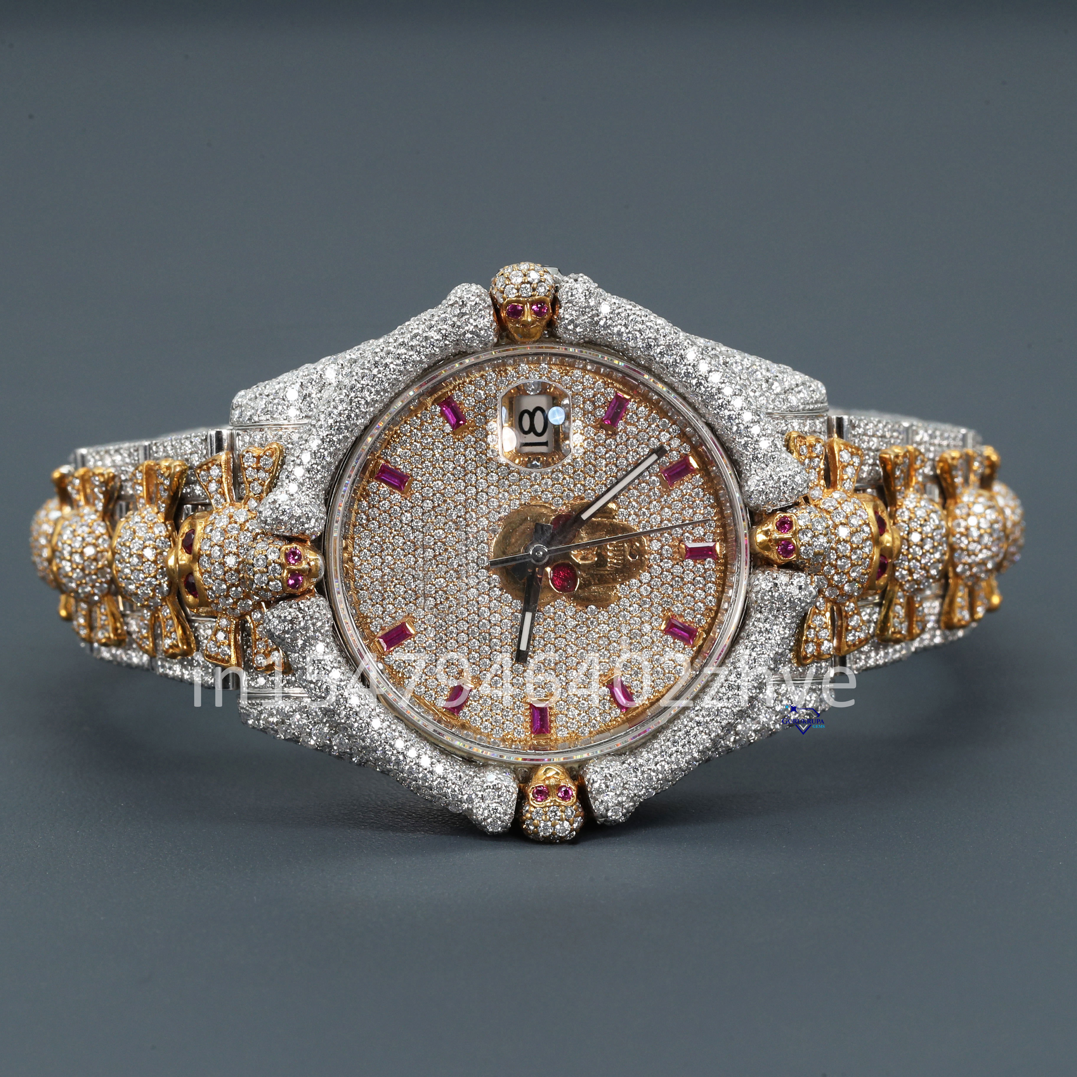 Crafted Wrist Wear Moissanite Diamond Watch with a Stainless Steel Body Accessories and It Radiates with VVS Clarity Diamonds