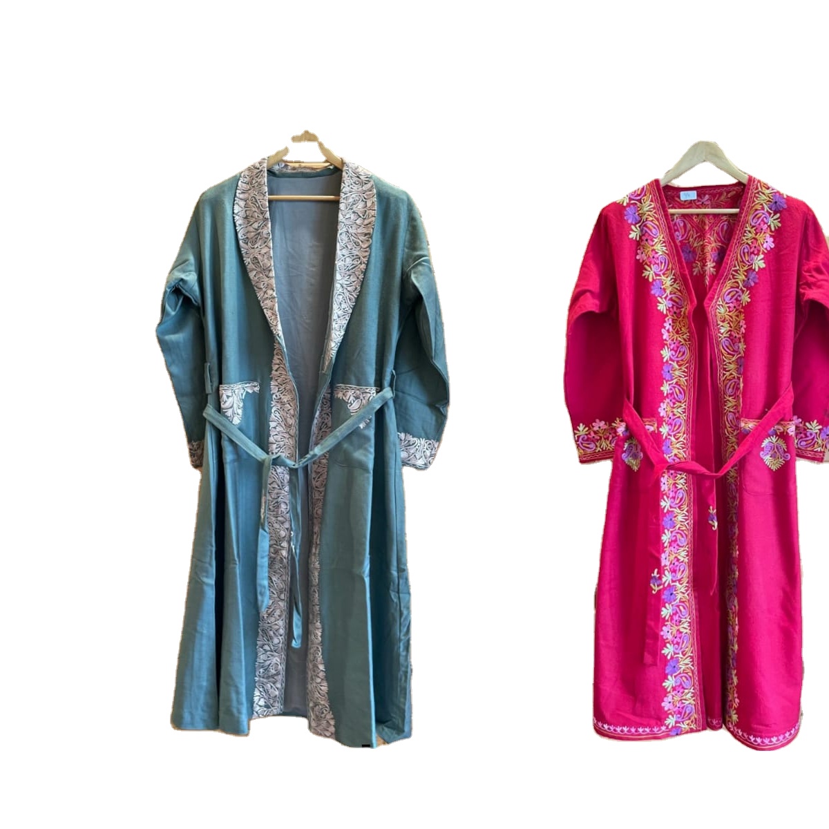 New Boho Gowns Women Long Sleeves Princess Gown Cotton   Large Loose Fitting Pygowns Women Soft House Dress Double Layered