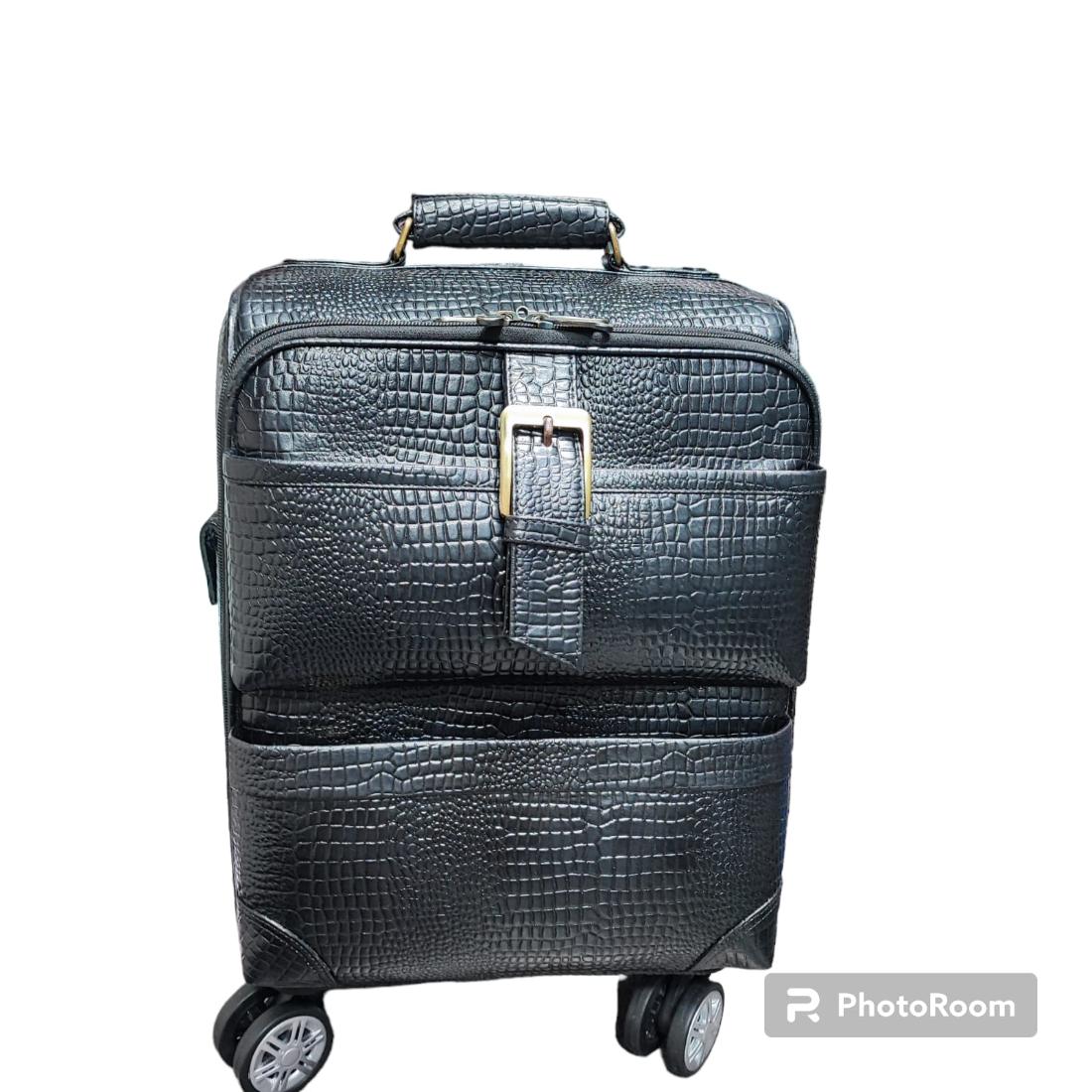 Crocodile Hide Natural Finished Travelling Bag Men's and Women's Uses High Quality Trolley Bag Handbag for Travelling Hiking