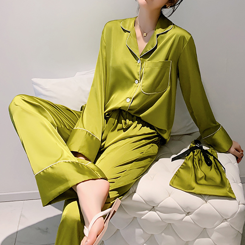 New Arrival Wholesale Silk Satin Kimono Sleepwear Robe Sexy Solid Sleepwear Bathrobe for Women Luxury Plain Underwear Pajamas