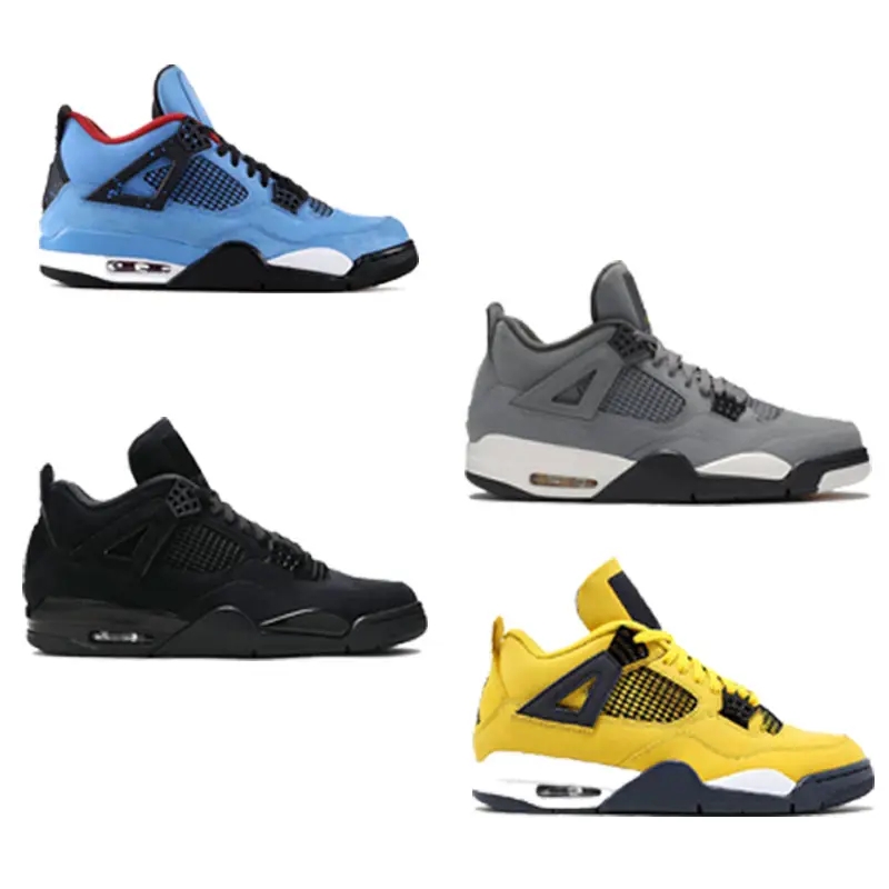 2023 Newest Sneakers Aj 4 Retro Infrared Black Cat Red Thunder Sail 1 Denim Dark Mocha Aj 1 4 Shoes Retro