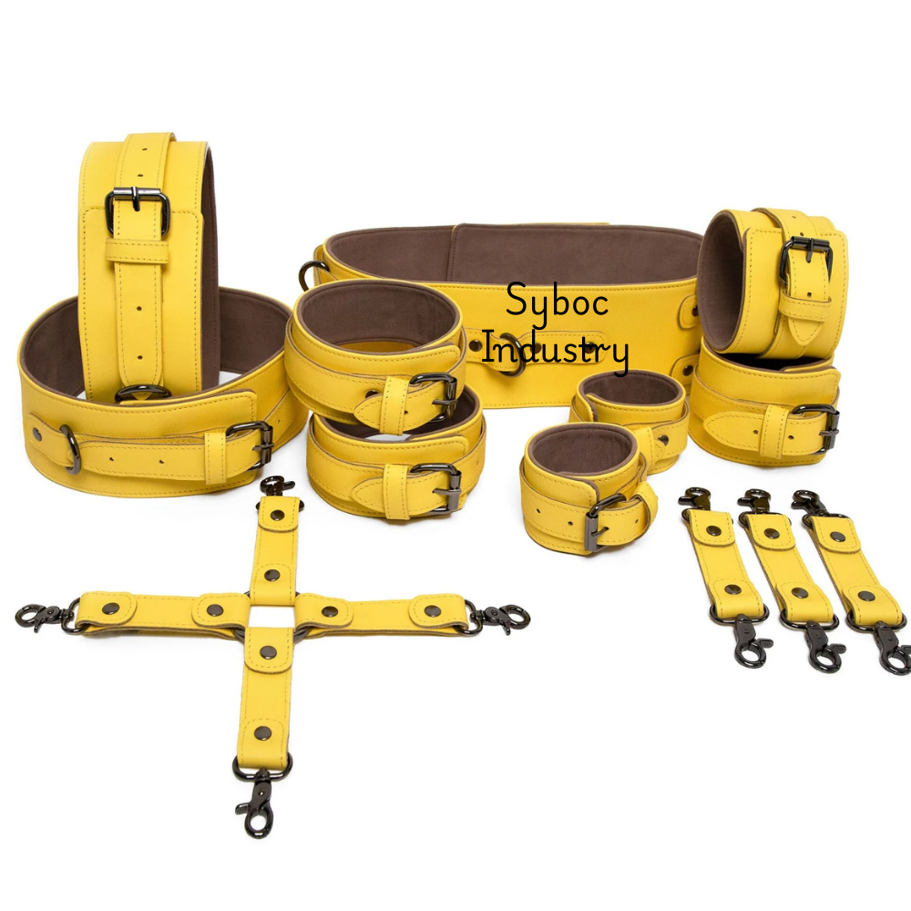 Erotic 10-Piece BDSM Bondage Gear Set for Adults Includes Handcuffs and Harness Sex Toys for Couples