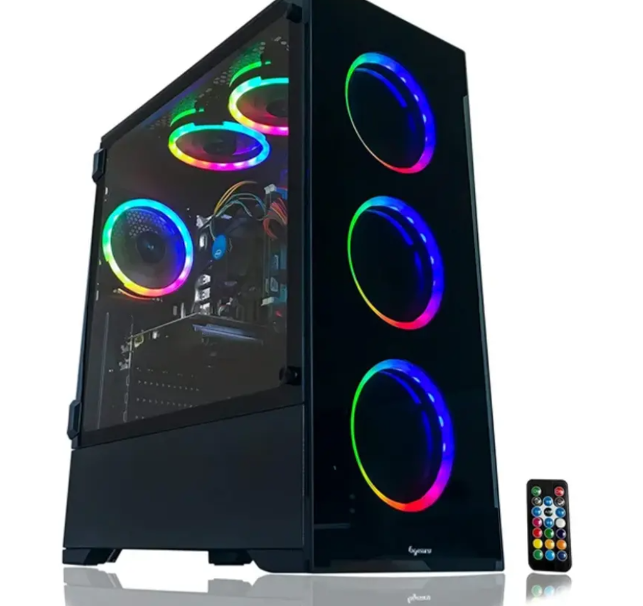 Alarco Gaming PC Desktop Computer Intel 3.70GHZ ,16GB Ram,512GB SSD ,WIFI , RX 580 8GB, WIN 11 , RGB