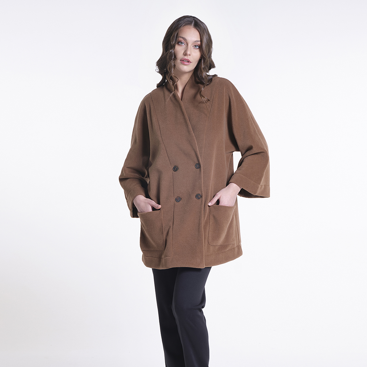 Made In Italy Luxury Viscose Pile Robe With Buttons For Fall Winter 2022 Sleepwear For Woman 