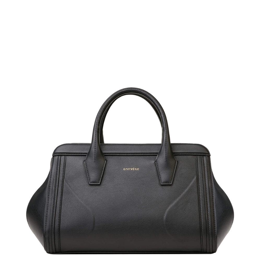 Women's Luxury Tote Bag Handcrafted in Black Calfskin Entirely Designed and Made in Italy