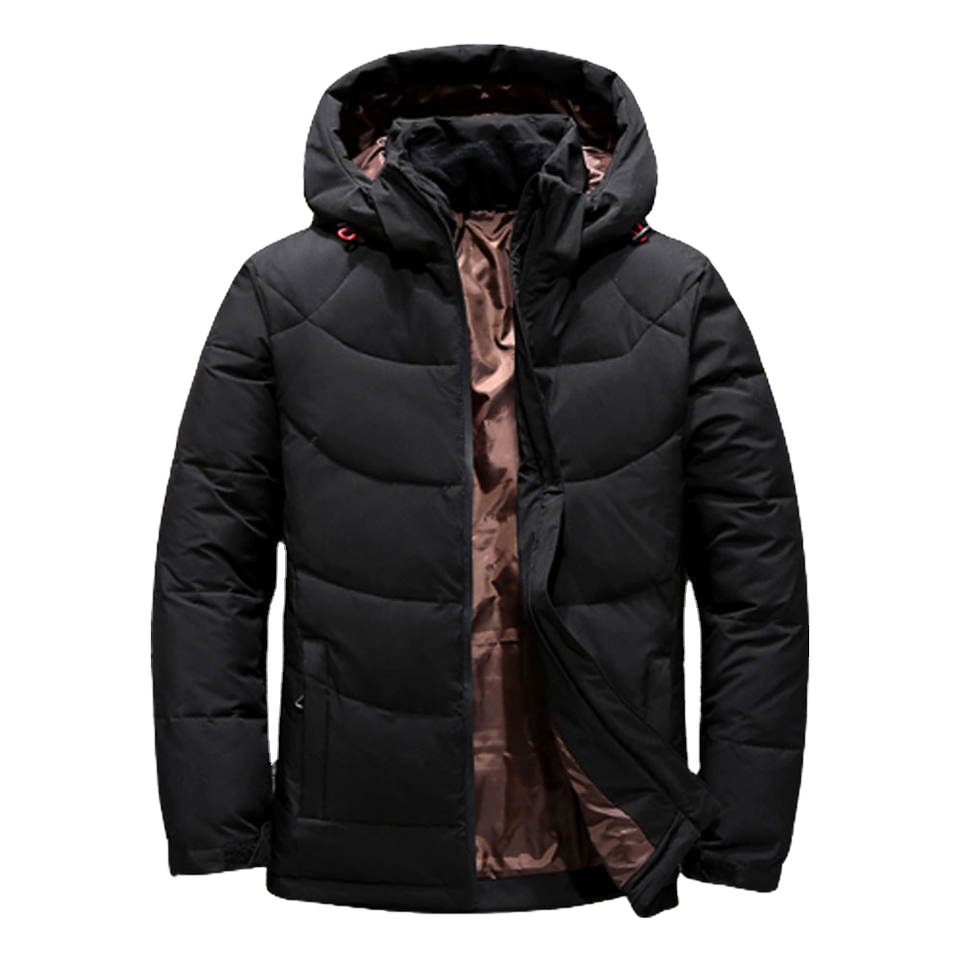 Men&#39;s Down Jacket Warm Hooded Casual Men Winter Puffer Jacket Cold Coat Male Overcoat Clothing Parkas Windbreaker 