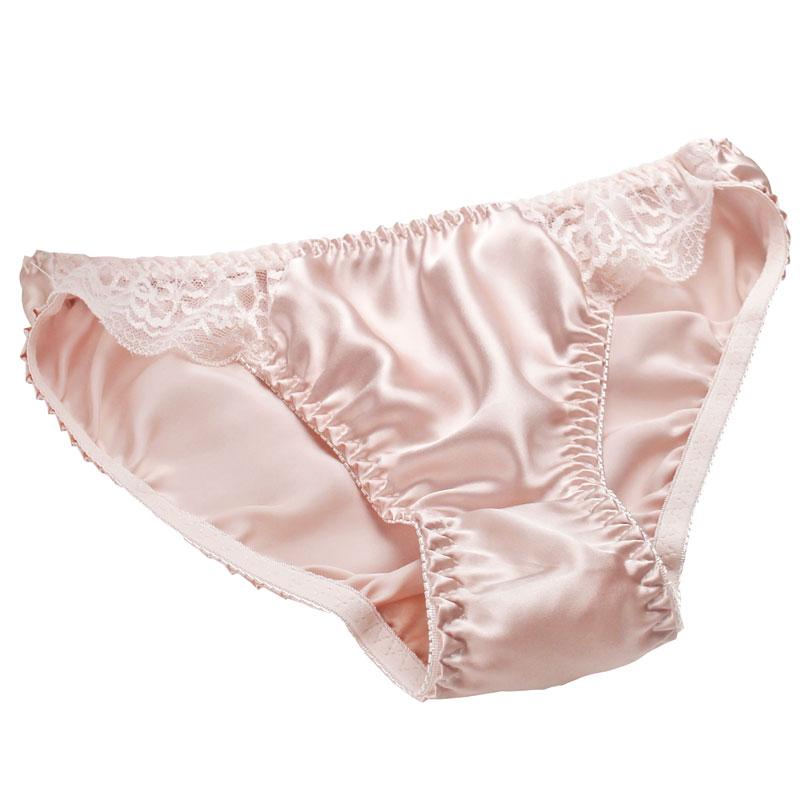 Wholesale Girl Sexy Ladies Lace Panty Student Underwear Women's Silk Satin Pantie Customize Triangle Panties manufacturer
