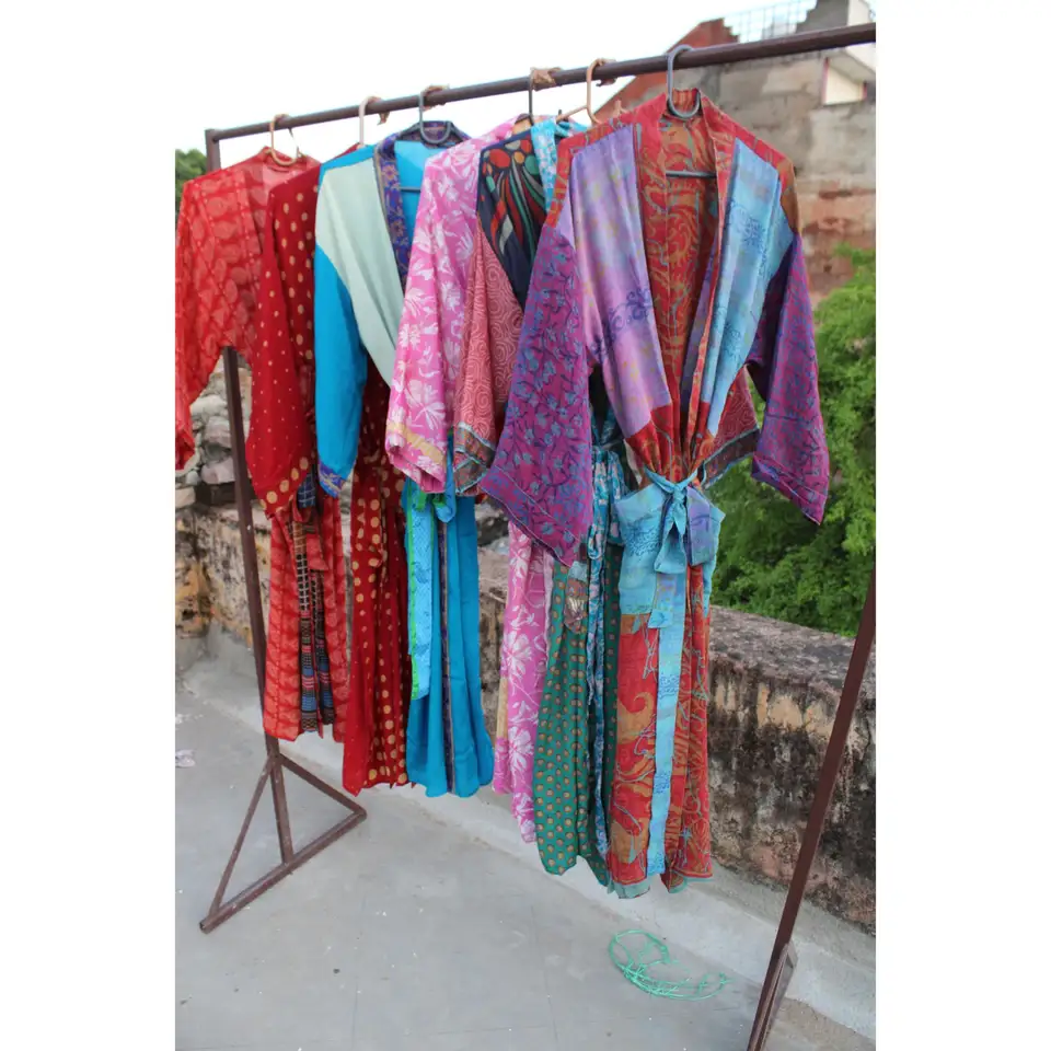 Kimono Robes Cotton Long Robe Bathrobe Soft Sleepwear Ladies Loungewear Printed Women's Bathrobe