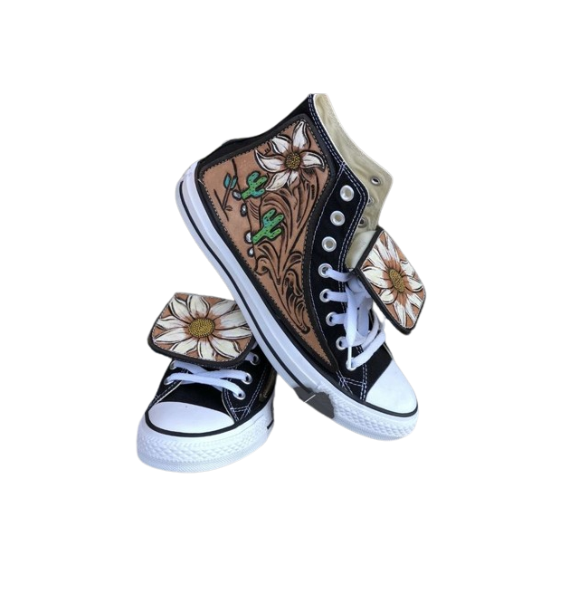 Handmade Unisex High Top Sneakers Light Comfortable Customized Genuine Leather Trendy Designer Summer Casual Toe-Wholesale