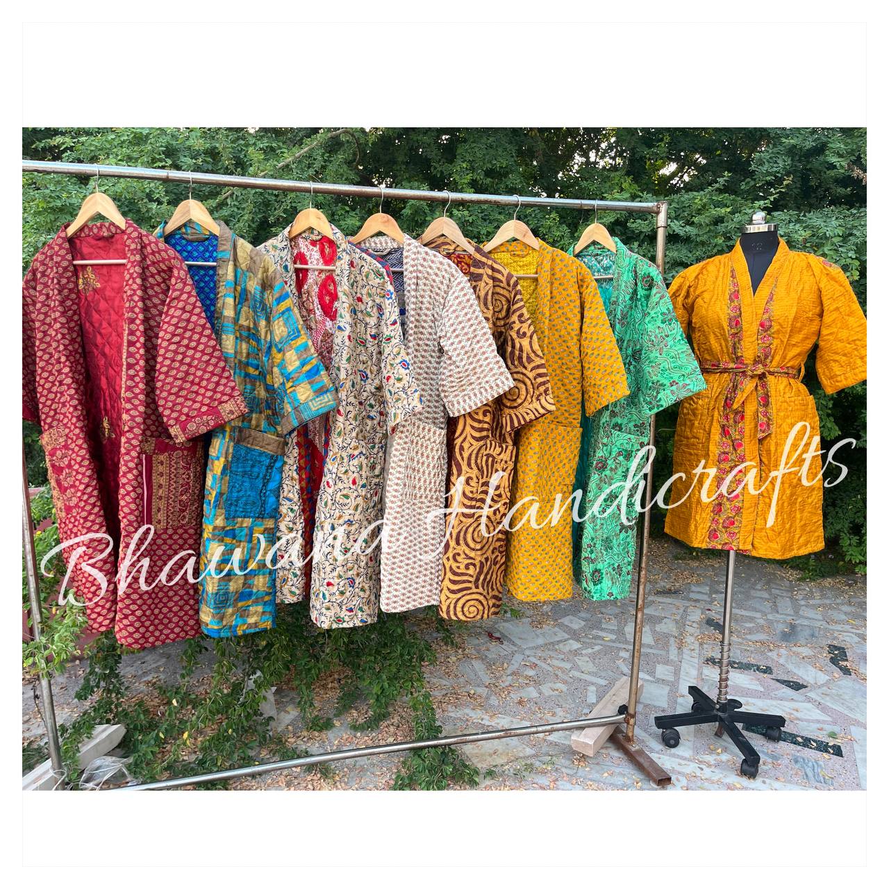 Indan Woman Silk Kimono, Vintage Kimono, Boho Kimono, Silk Dressing Gown, Vintage Kimono With Belt