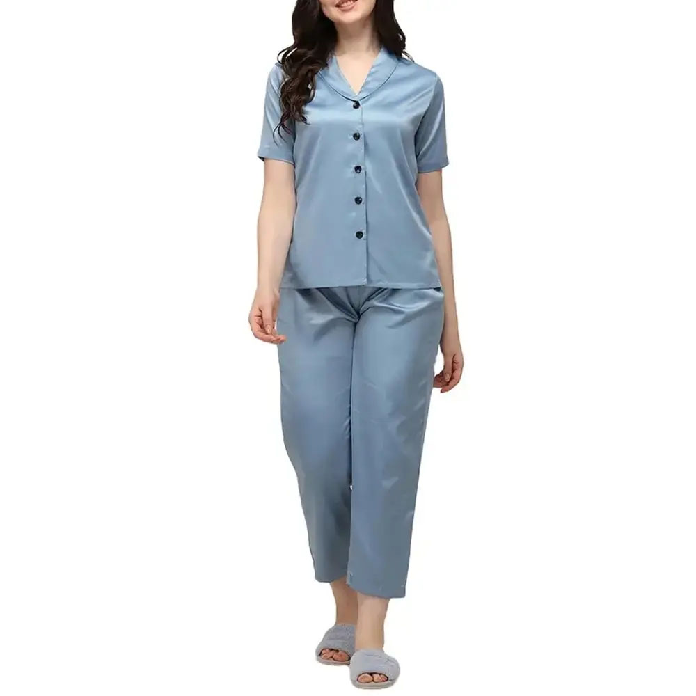 New Design Sleep Wear Lady 2 Piece Nightwear Set Home Pajama Designer Breathable Night Suit Sleepwear for Women