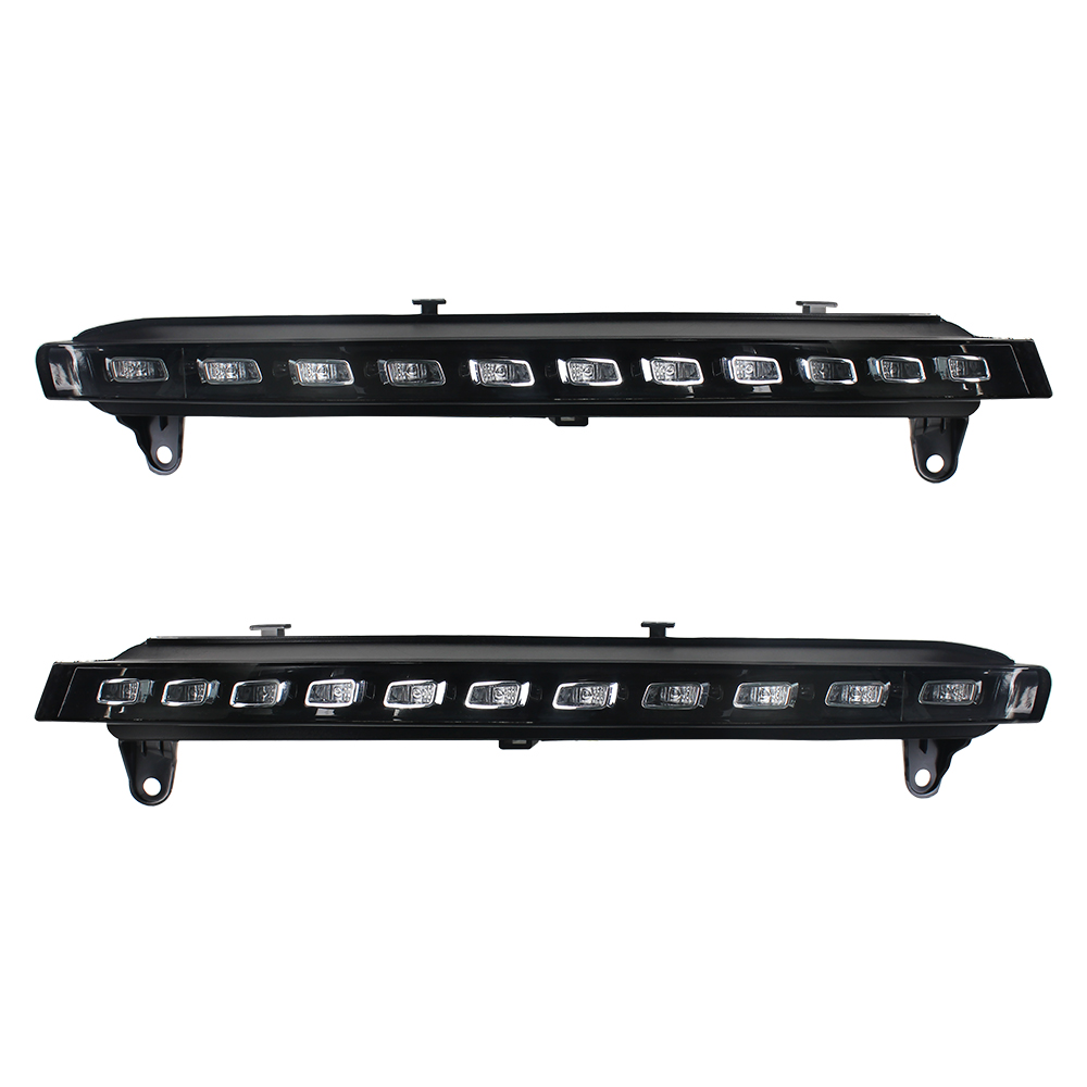 Led Daytime Running Light Fit For Audi Q7 2006 - 2009 With White Drl Amber Turn Signal Light 