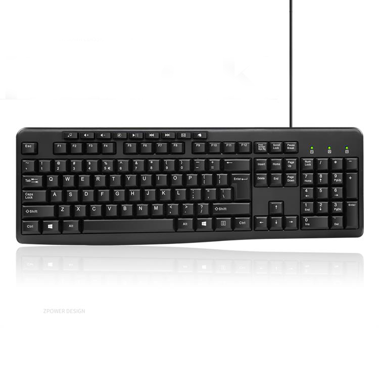 Custom Logo And Package Computer Wired Usb Keyboard Office Keyboard For Computer Accessories 