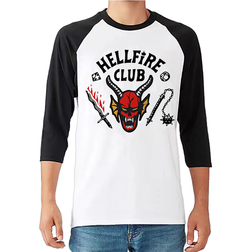 Fall Men&#39;s Standard Hellfire Cut Young Cotton Short Sleeve T-shirt 