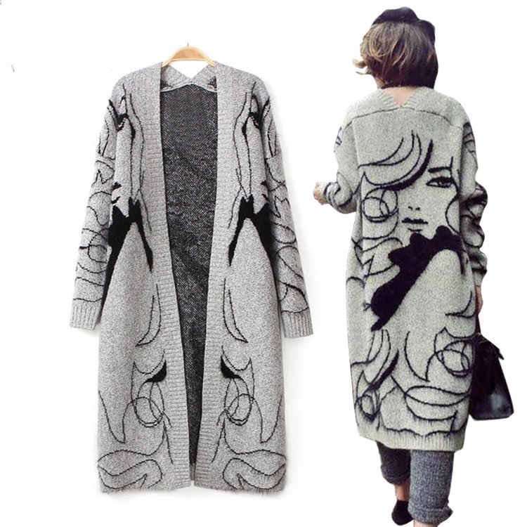 High Quality Unique Design Ladies Long Cardigan Sweaters Women Batwing Sleeve Cardigan Knit Sweaters 