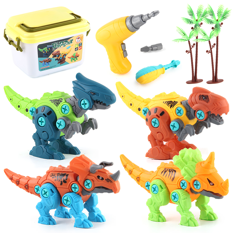 Diy Asemble Puzzle Dinosaur Toy Learning Take Apart Toys Electronic Drill Educational Toys For Kids 