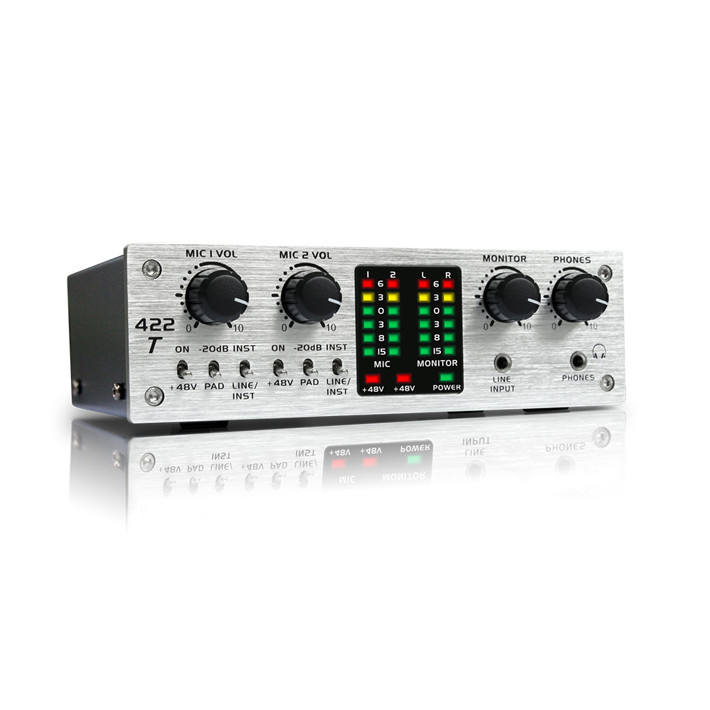 Professional 48v Sound Card Usb Mixer Audio Interface For Recording 