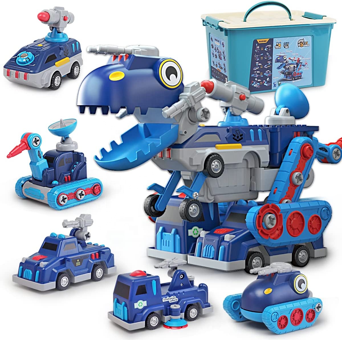 Birthday Gift Scale Metal Model Car Sets Dinosaur Construction Trucks Toy Cars Vehicles Diecast Toys For Children 