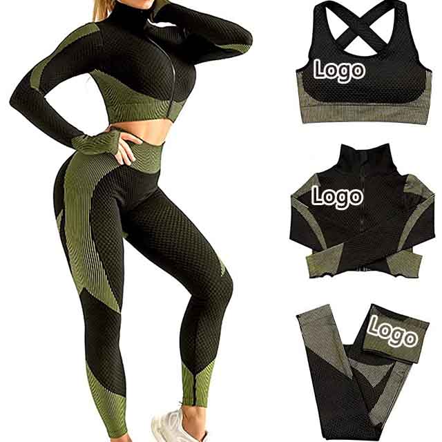 Wholesale Fitness Yoga Pants And Jacket Activewear Fitness Clothes Gym Wear Workout Clothing Yoga Set Sportswear Women 