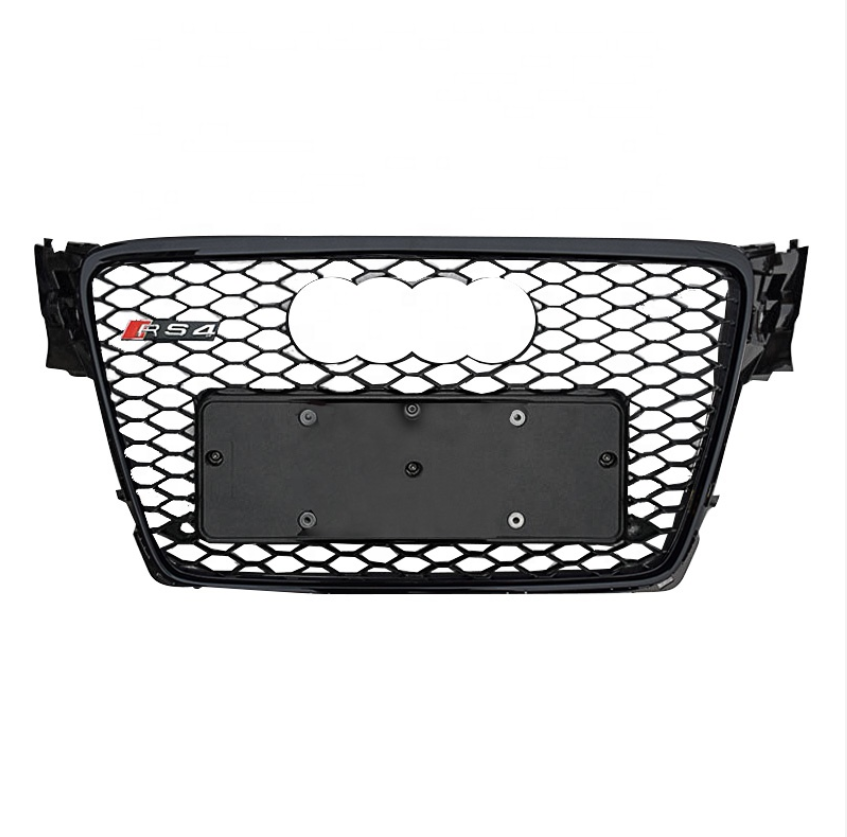 Body Parts Gloss Black Front Grille For Audi A4 B8 2008-2012 Upgrade Audi Rs4 Style Hood Grill 