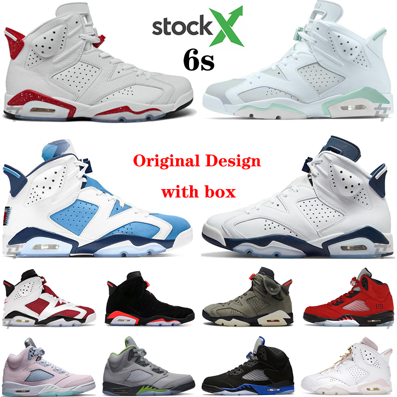 In Stock X Newest High Retro Og Quality Aj 6 Retro Unc Red Oreo Midnight Navy Basketball Shoes Aj 6 6s Retro Shoes 