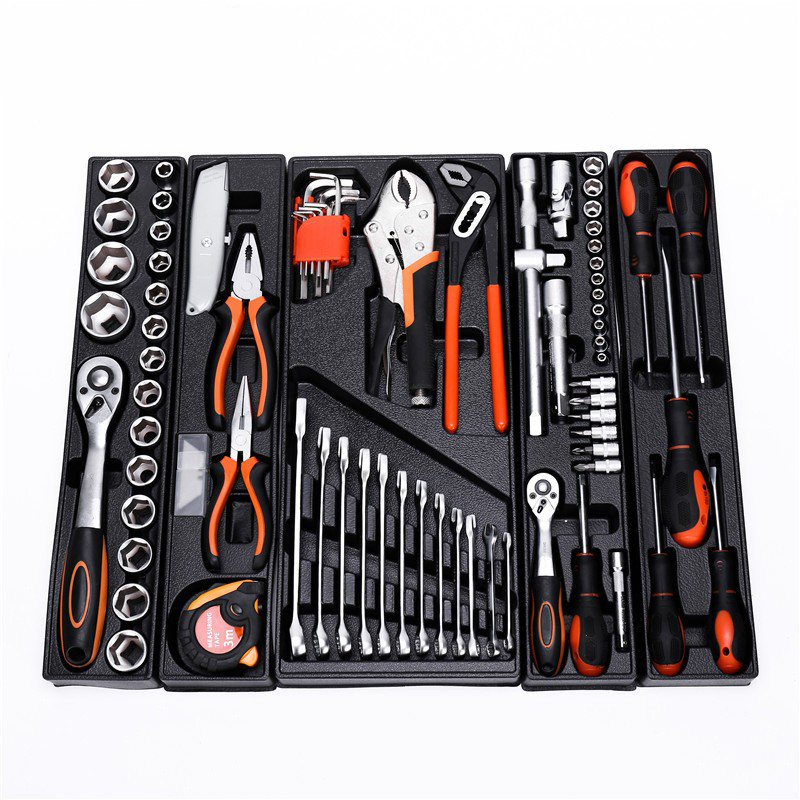Factory Supply 85pcs Tool Set Iron Box 72 Teeth Auto Release Wrench Mechanic Tool Kit For Repair Workshop Garage 
