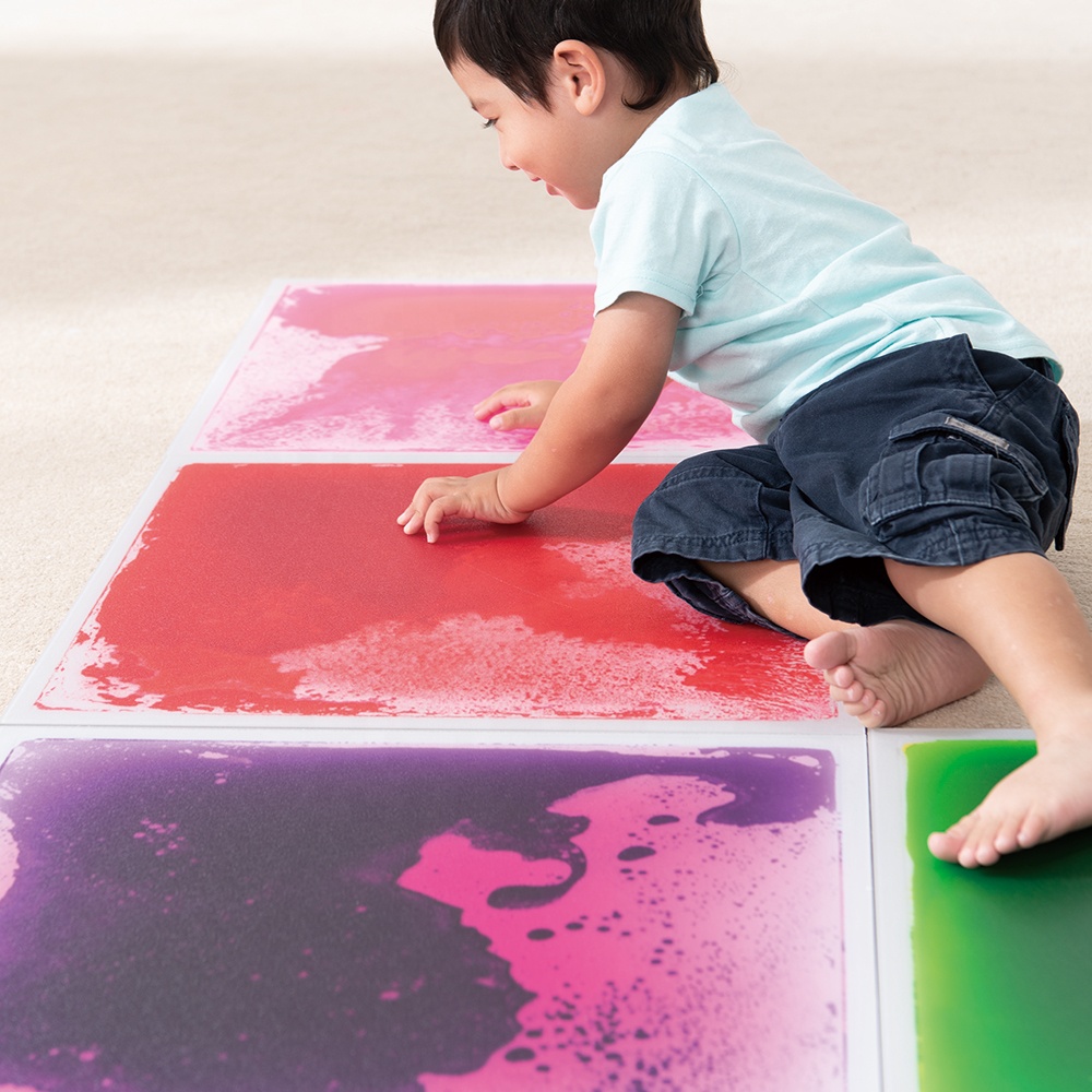 Juguetes Para Ni Os Hot Sell Factory Supply Children Toys 20&#39;&#39;x20&#39;&#39; Educational Liquid Floor Tile Sensory Mat Children&#39;s Toys 