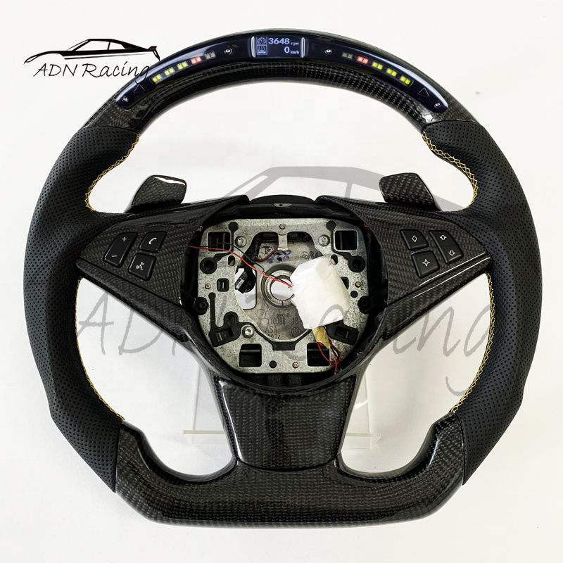 Real Carbon Fiber Led Steering Wheels For Bmw E60 M5 E63 M6 