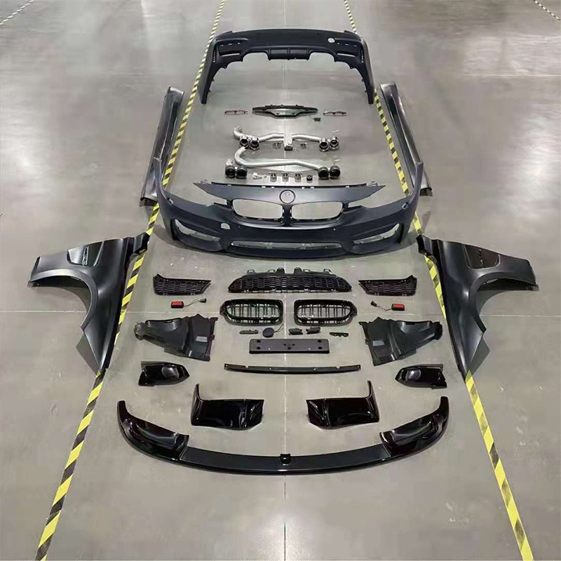 Car Body Kits Auto Spare Parts Pp Bumpers Complete For Bmw 3 Series F30 F35 Upgrade To M3 Model With Front Bumper Grilles 