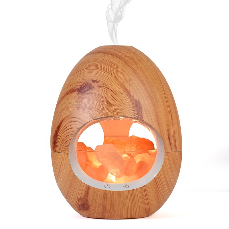 2022 New Elegant Essential Oil Aromatherapy Wood Bamboo Home Hotel Scent Himalayan Crystal Salt Lamp Light Diffuser 