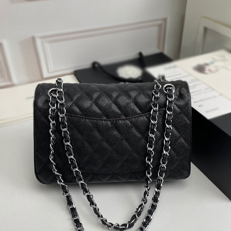 Fashionable And Versatile Lambskin Women&#39;s Bag Caviar Handle Bag Dating High Quality Chain Handbag Women&#39;s Luxury Handbag 