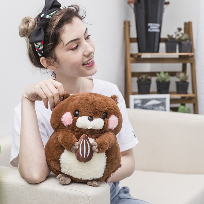 Marmot Stuffed &amp; Plush Toy Animal 25 Cm Household Or Gift Cute Modeling Kids Accompany Marmot Plush Toys 