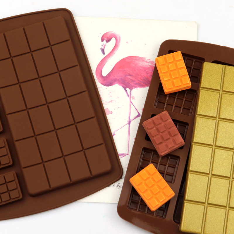 391 Factory Stock Double Waffle Shape Silicone Chocolate Mold Home Diy Bake Decoration 