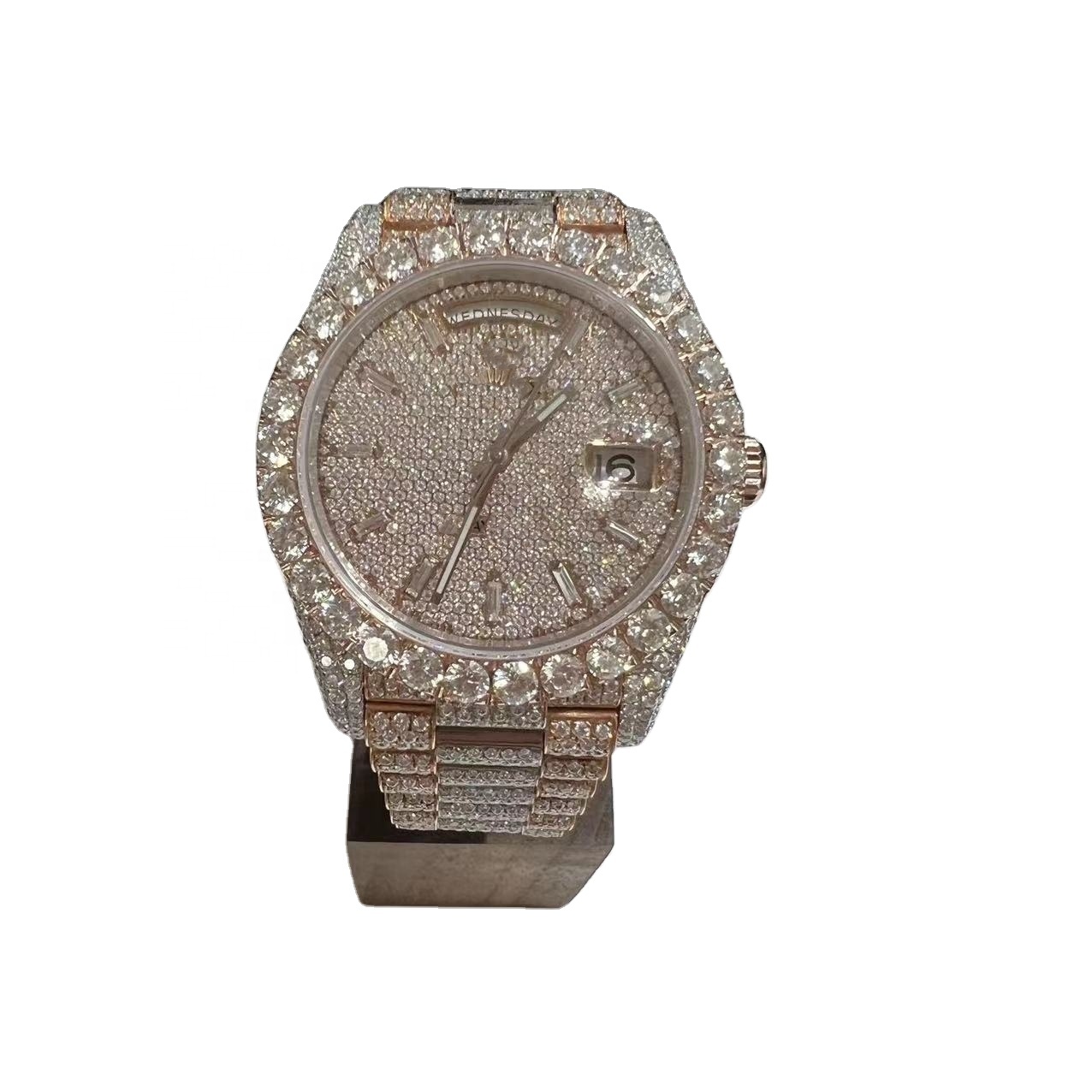 2022 Classic Luxury Diamond Watch Day/date Automatic Mechanical Waterproof Watch For Men