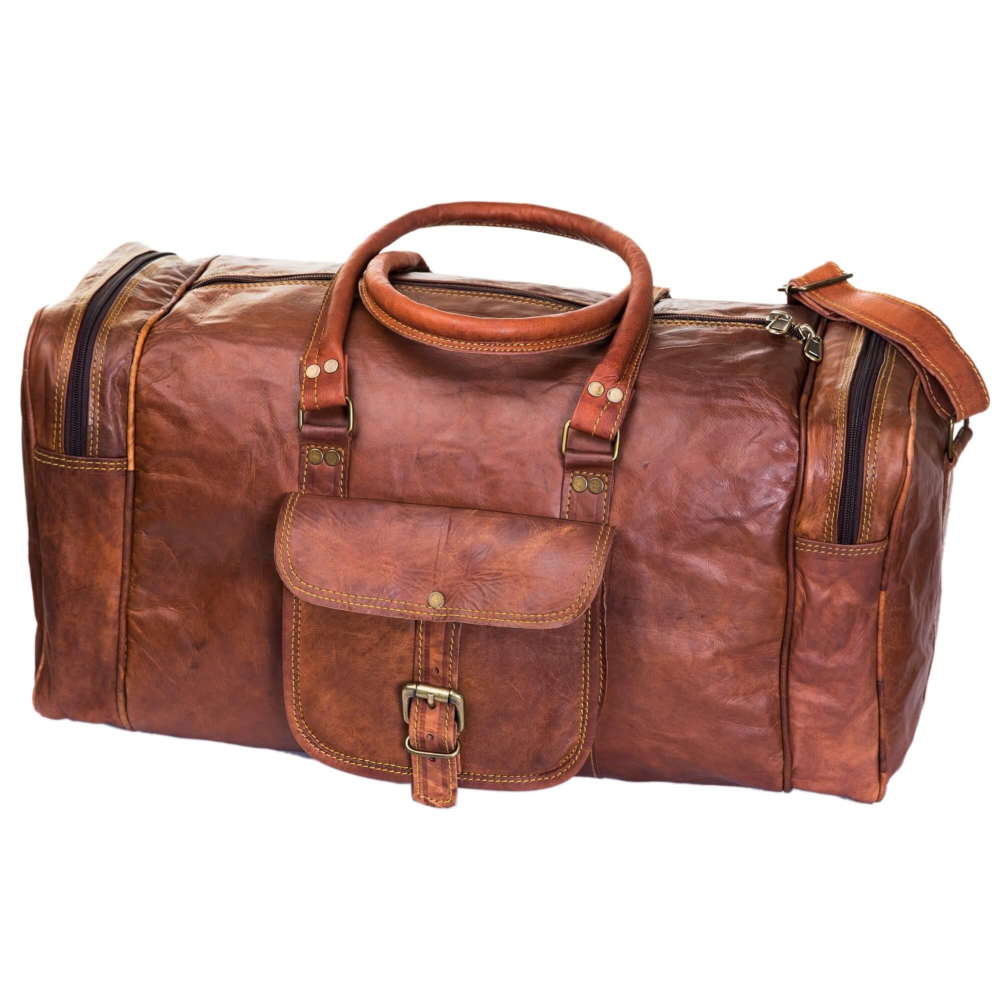 High Quality Custom Logo Leather Travel Bag Men Duffel Handbag At Wholesale Price From Usa Manufacturers 