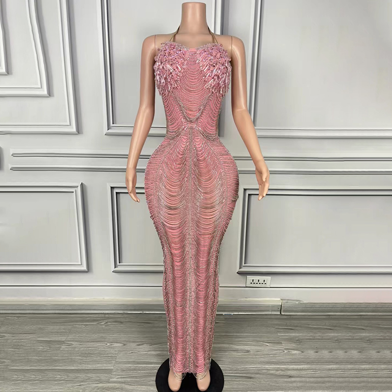 Fashion Apparel Fashion Dress 2024 Rhinestone Luxury Women'S Plus Size Clothing Wedding Dresses for Bridesmaid