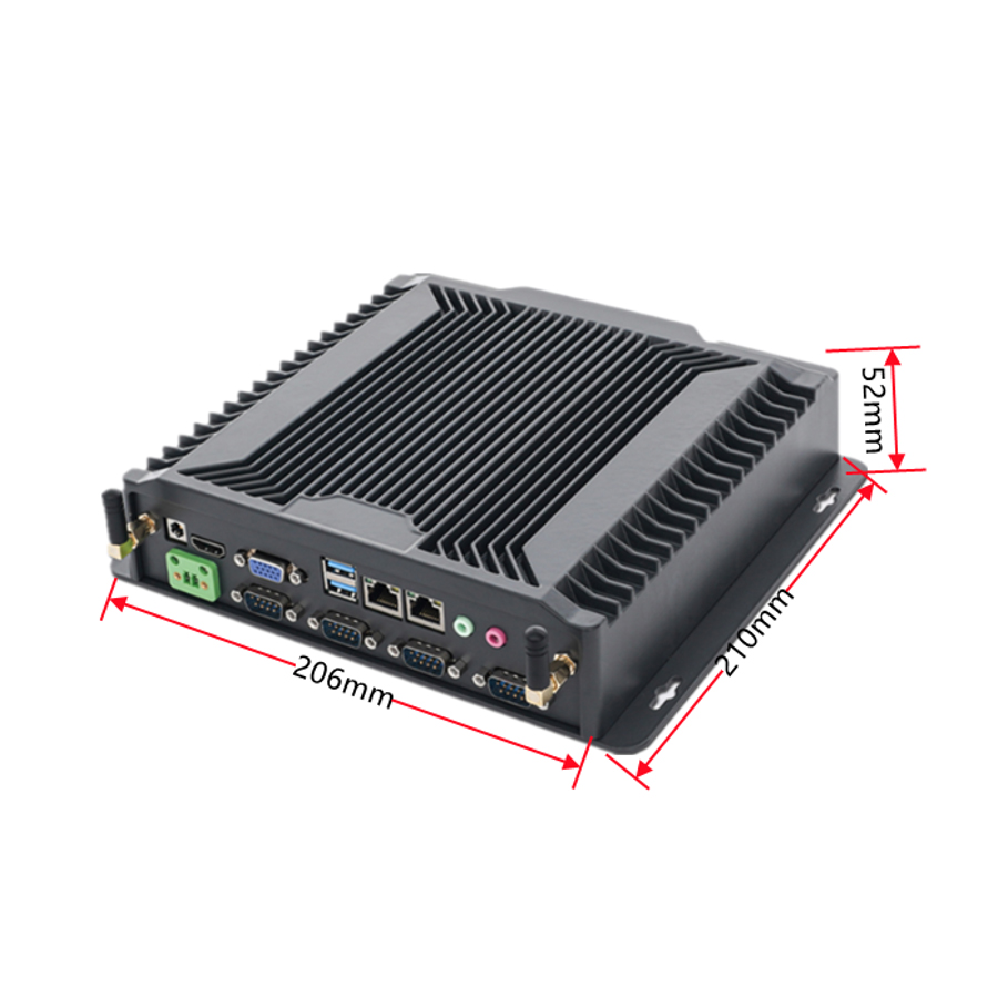 Rugged Aluminum Alloy I3 I5 I7 I9 4500u Intel Core Fanless Industrial Computer Mini Pc With Win Linux Os 