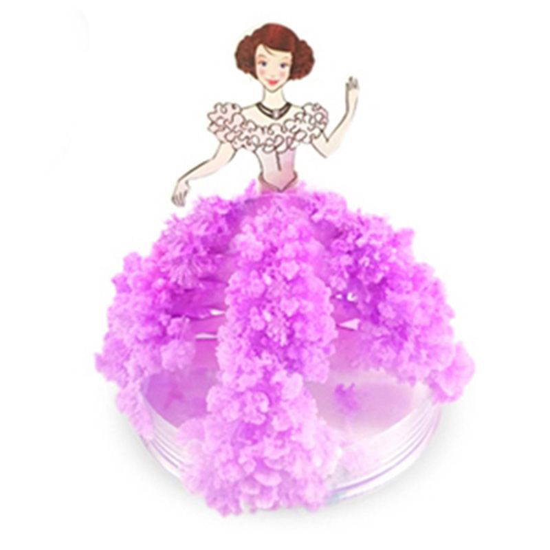 Diy Handmade Princess Purple Science Educational Toys Paper Growing Set Best Christmas Gift For Girls 