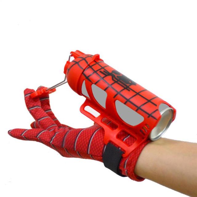 2 Spider Silk Cans Spinning Hero Cosplay Spider Man Web Shooter Launcher Gloves Toys Wrist Launcher For Kids 