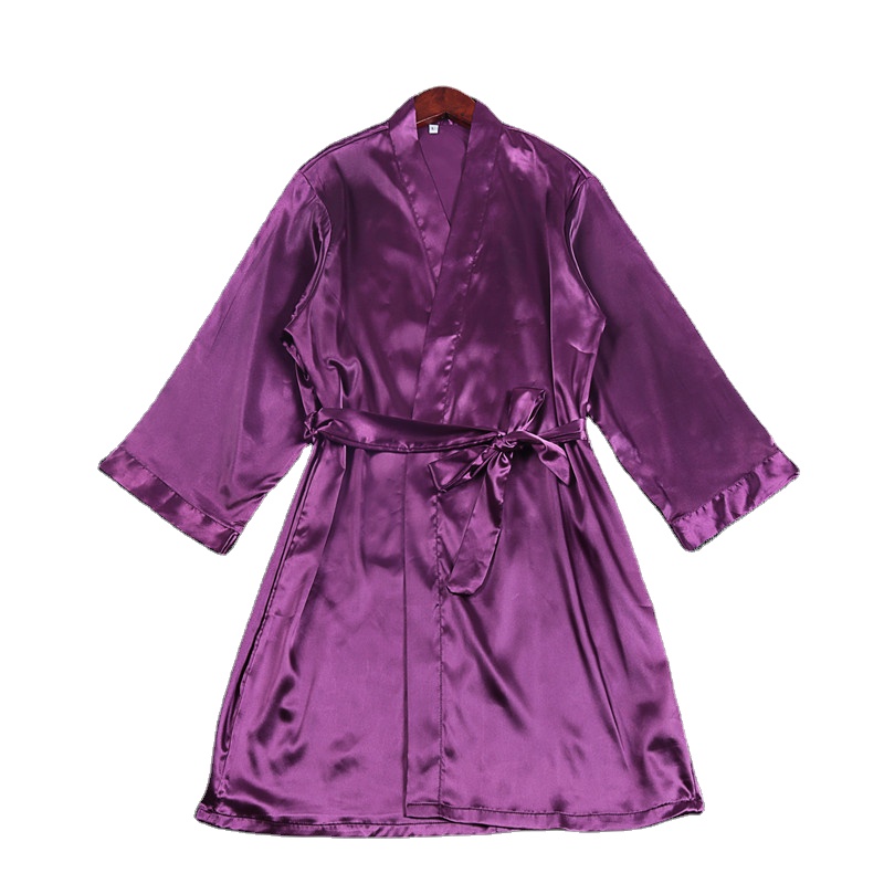 Black 100% Mulberry Silk Bath Robe Women's Luxury Silk Robes Spa Nightgown Custom Girls Real Long Plain Silk Robe Kimono 