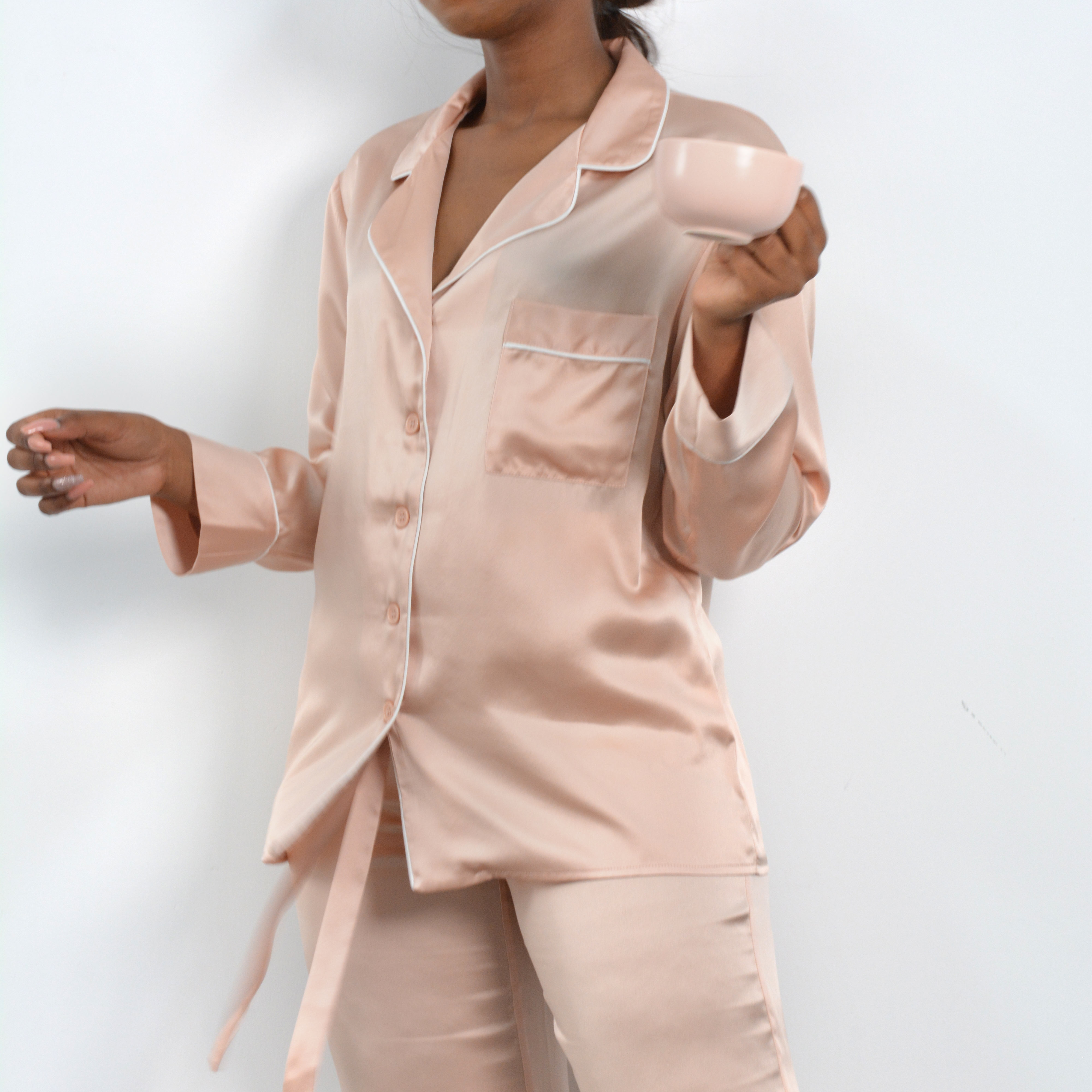 Silk Pajamas Women&#39;s Sleepwear Quick-drying Fabric Sleep Wear Designer Silk Pajamas Women For Girls 