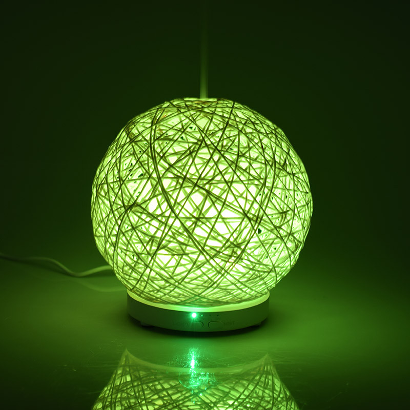 Rattan Ball Shape Electric Aroma Air Essential Oil Machine Diffuser,Led Lamp Ultrasonic Essential Oil Aroma Diffuser 