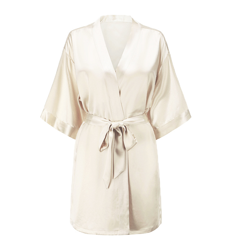 2022 New Arrivals Sexy Ladies&#39; Silk Robes Thin Loose Nighty Pajamas Night Dress Nightwear Women&#39;s Sleepwear 